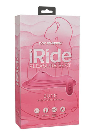 Iride Pleasure Seat Suck Rechargeable Silicone with Remote - Pink