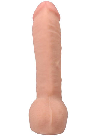 The Realistic Cock with Balls Ultraskyn Hung with Removable Vac-U-Lock Suction Cup - Vanilla - 12in