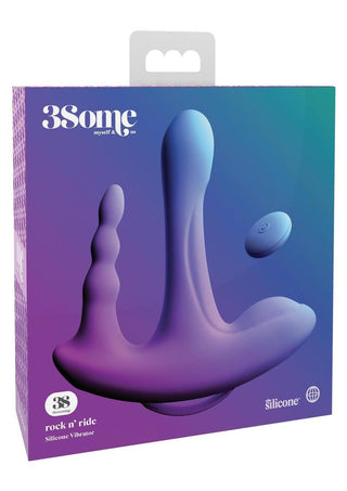 3Some Rock N Ride Silicone Rechargeable Vibrator - Purple