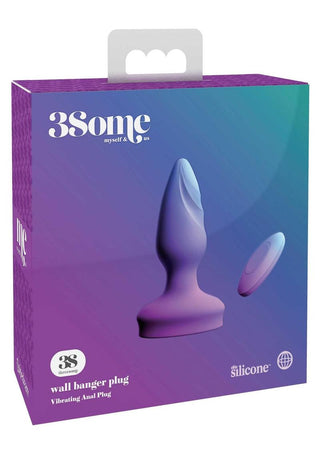 3Some Wall Banger Silicone Rechargeable Remote Control Anal Plug - Purple