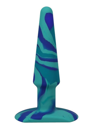 A-Play Groovy Silicone Anal Plug - Blue - 5in