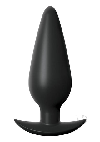 Anal Fantasy Elite Collection Large Weighted Silicone Plug Waterproof - Black - Large - 4.7in/5.8oz