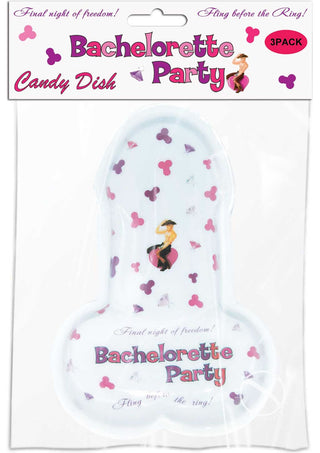 Bachelorette Party Pecker Candy Dish - 3 Per Pack