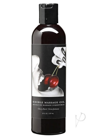 Earthly Body Hemp Seed Edible Massage Oil Cherry Burst - 8oz