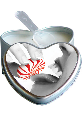 Earthly Body Hemp Seed Heart-Shaped Edible Massage Candle Mint - 4oz