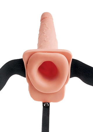 Fetish Fantasy Series Hollow Squirting Strap-On Dildo with Balls and Harness