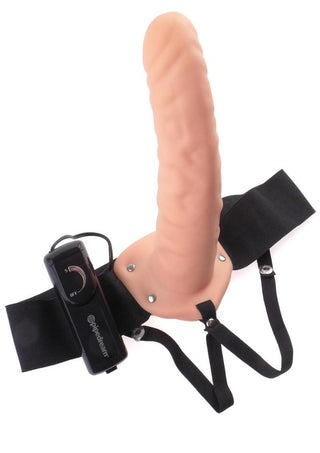 Fetish Fantasy Series Vibrating Hollow Strap-On Dildo and Adjustable Harness with Remote Control