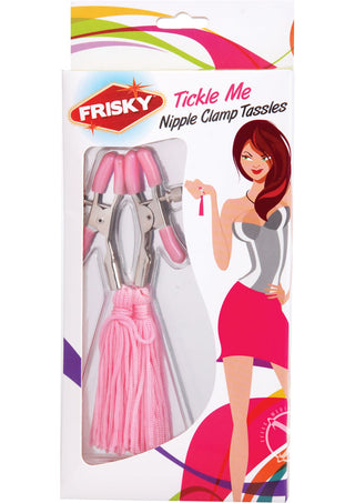 Frisky Tickle Me Pink Nipple Clamp Tassels - Pink