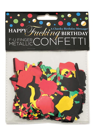 Happy F'n Birthday Fu Finger Confetti - Multicolor