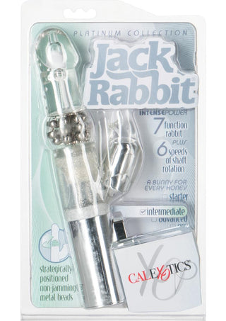 Jack Rabbit Platinum Collection Rabbit Vibrator - Clear/Silver