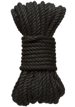 Kink Hogtied Bind and Tie 6mm Hemp Bondage Rope - Black - 30 Feet