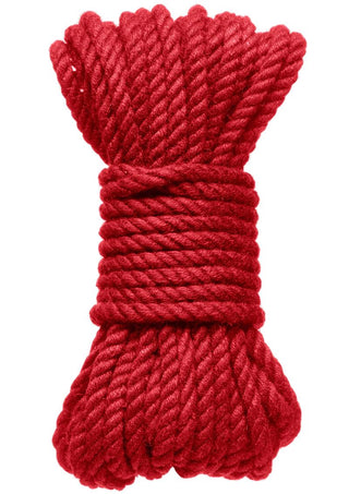 Kink Hogtied Bind and Tie 6mm Hemp Bondage Rope - Red - 30 Feet