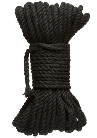 Kink Hogtied Bind and Tie 6mm Hemp Bondage Rope - Black - 50 Feet