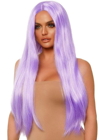 Leg Avenue Long Straight 33 Center Part Wig - Lavender/Purple - One Size