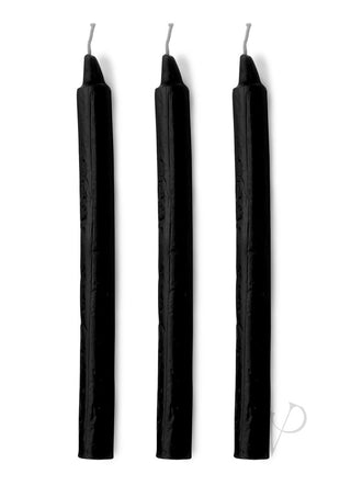 Master Series Dark Drippers Fetish Drip Candles - Black - Set Of 3