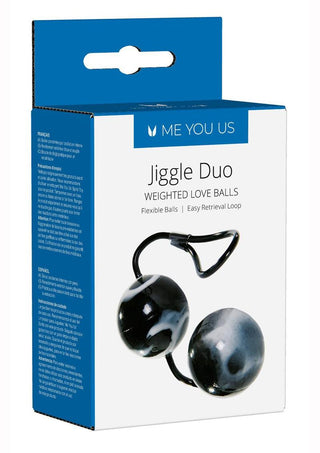 ME YOU US Jiggle Duo Love Balls Ben Wa Kegel Balls - Black