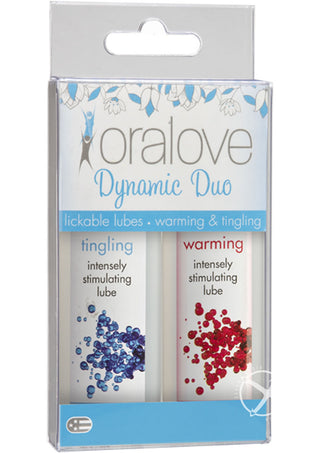 Oralove Dynamic Duo Lickable Warming and Tingling Lubricant - 1oz - 2 Per Set