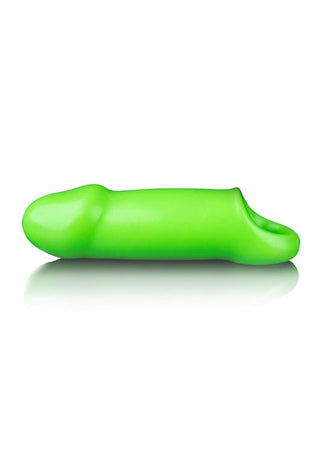 Ouch! Smooth Thick Stretchy Penis Sleeve - Glow In The Dark/Green