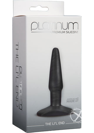 Platinum Premium Silicone - The Li'l End Anal Plug - Charcoal/Grey