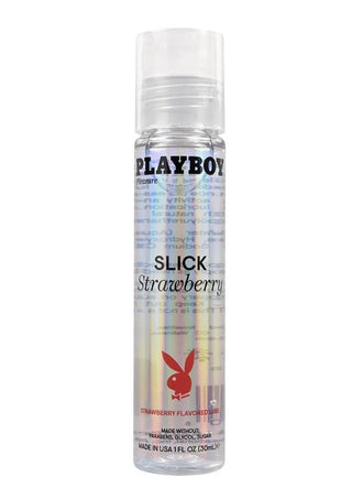 Playboy Slick Strawberry Flavored Water Based Lubricant - 1oz