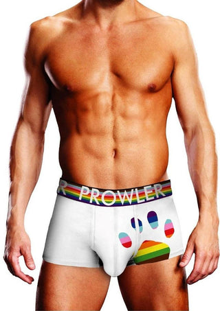 Prowler White Oversized Paw Trunk - Multicolor/Rainbow/White - Small