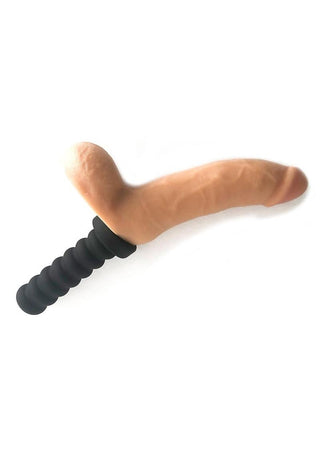 Rascal Jock Adam Silicone Cock Dildo with Silicone Handle Or Suction Cup Base - Vanilla - 8in