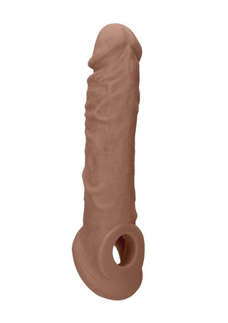 Realrock Realistic Penis Sleeve - Caramel - 8in