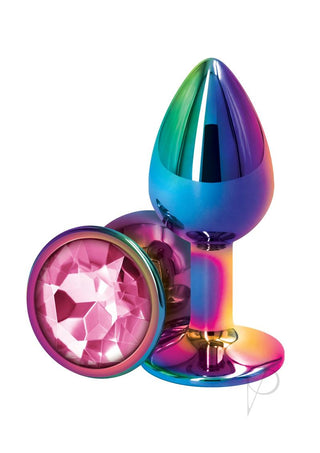 Rear Assets Multicolor Anal Plug - Pink - Small