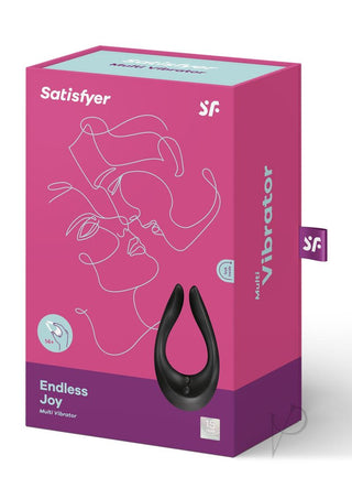 Satisfyer Endless Joy Vibrator Waterproof Multi Speed Rechargeable - Black/Purple