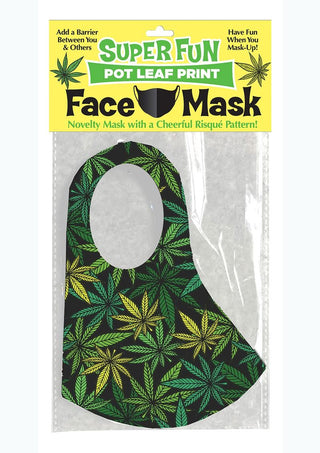 Super Fun Pot Leaf Mask - Black/Green