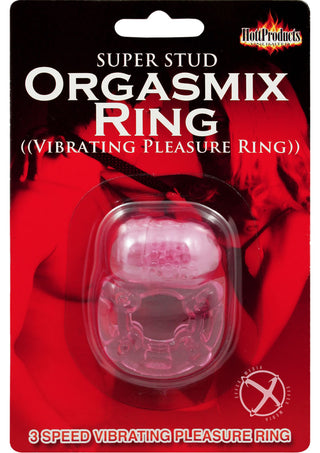 Super Stud Orgasmic Vibrating Silicone Cock Ring Waterproof - Magenta/Pink