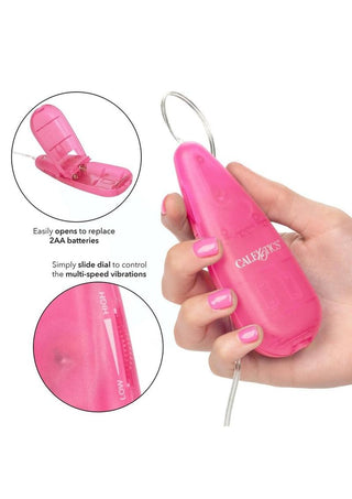 Tear Drop Bullet with Wired Remote Control - Pink - 2.1in