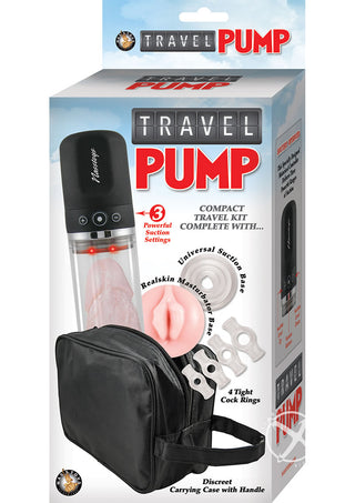 Travel Pump Compact Penis Pump Kit - Black/Clear