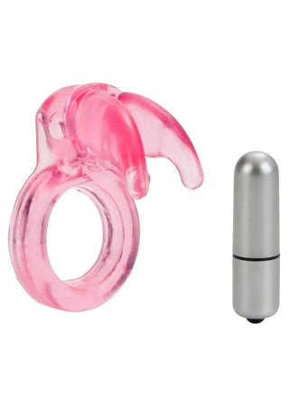 Triple Clit Flicker Cock Ring - Red