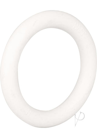 White Rubber Cock Ring - White - Small