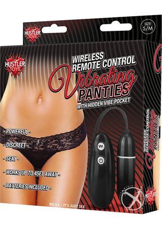 Wireless Remote Control Vibrating Panties Panty Vibe - Black - Medium/Small