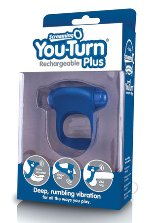 You-Turn Rechargeable Plus Silicone Ring Waterproof - Blue/Blueberry
