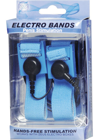 Zeus Electrosex C and B - Penis Bands - Elastic Fit - Black/Blue