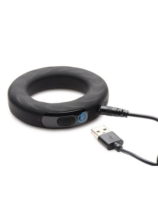 Zeus Vibrating and E-Stim Rechargeable Silicone Cock Ring with Remote Control