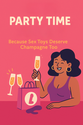 Friends celebrating at a pleasure-product party
