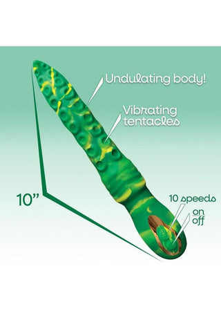 Alien Nation Nessie Rechargeable Silicone Vibrator - Green/Yellow