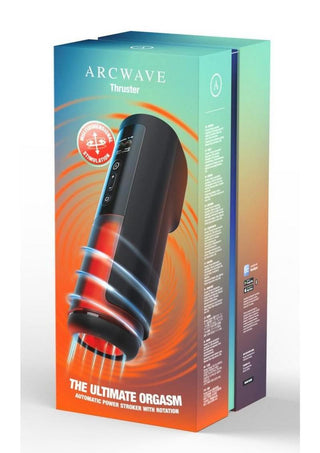 Arcwave Thruster Rechargeable Silicone App Compatible Stroker - Black/Orange