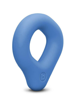 B-Vibe Flex Ring Drip Silicone Cock Ring - Blue