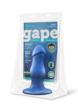 B-Vibe Gape Bullbous Dildo with Suction Cup - Blue