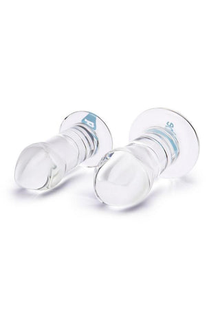 B-Vibe Intermediate Glass Anal Dilators - Clear - 2 Piece/Set