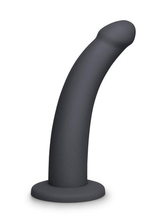 B-Vibe Smooth Silicone Dildo - Black - 7in