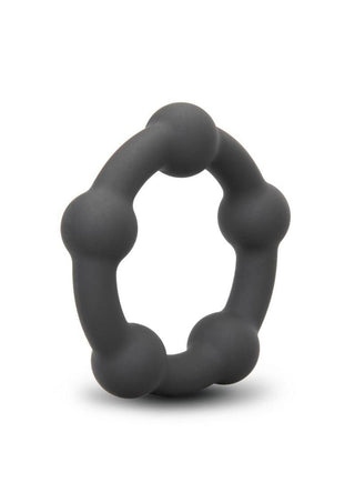 B-Vibe Snug Ring Orbit Nubby Silicone Cock Ring - Black