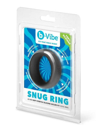 B-Vibe Snug Ring Silicone Cock Ring - Black - 40mm