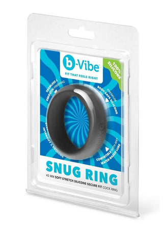 B-Vibe Snug Ring Silicone Cock Ring - Black - 45mm