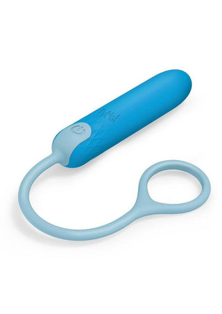 Bang Silicone Rechargeable Bullet with Retrieval Cord - Blue